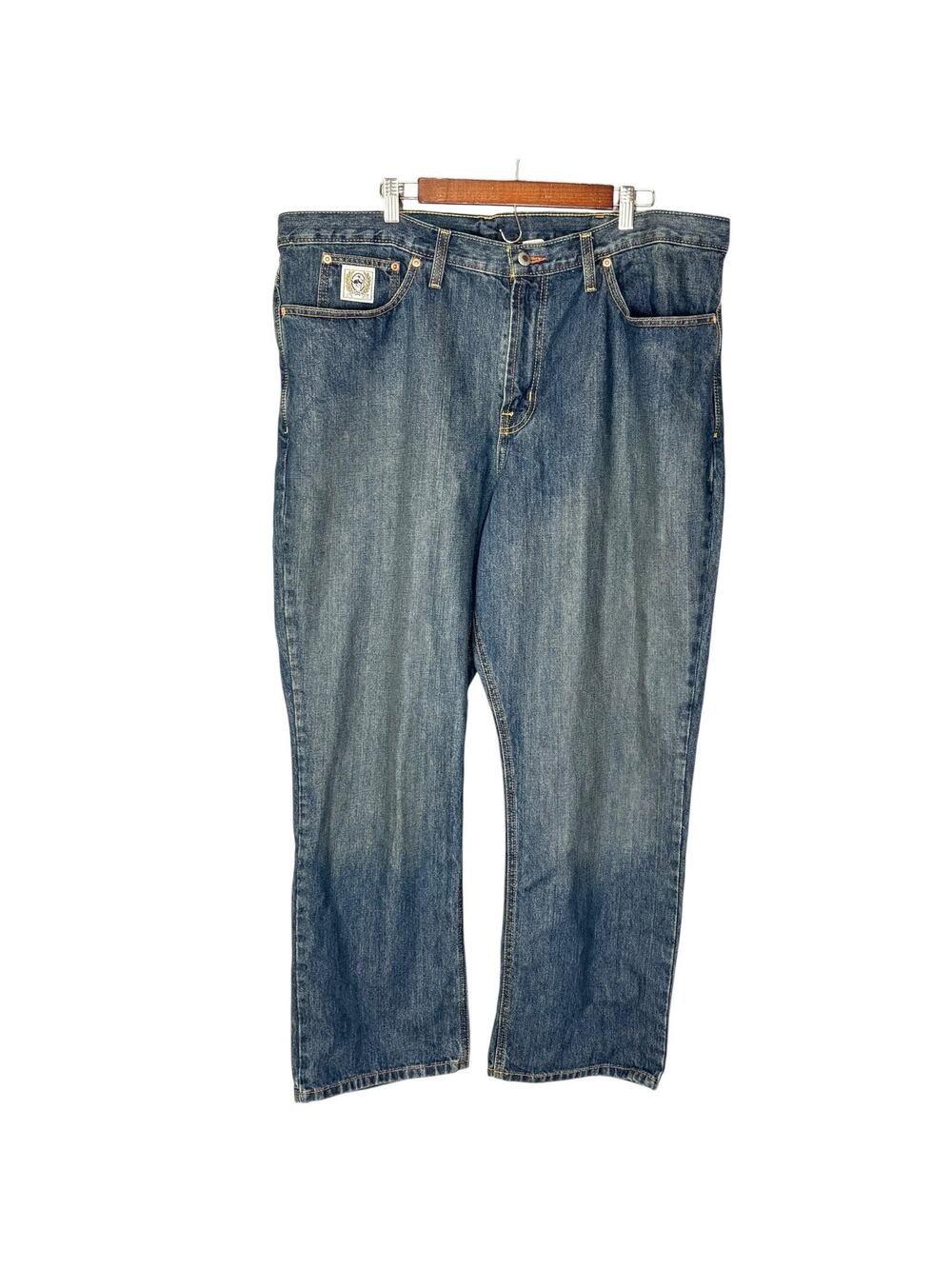 Cinch White Label Mens Jeans Relaxed Mid Rise Straight Leg 42x30 Blue Denim